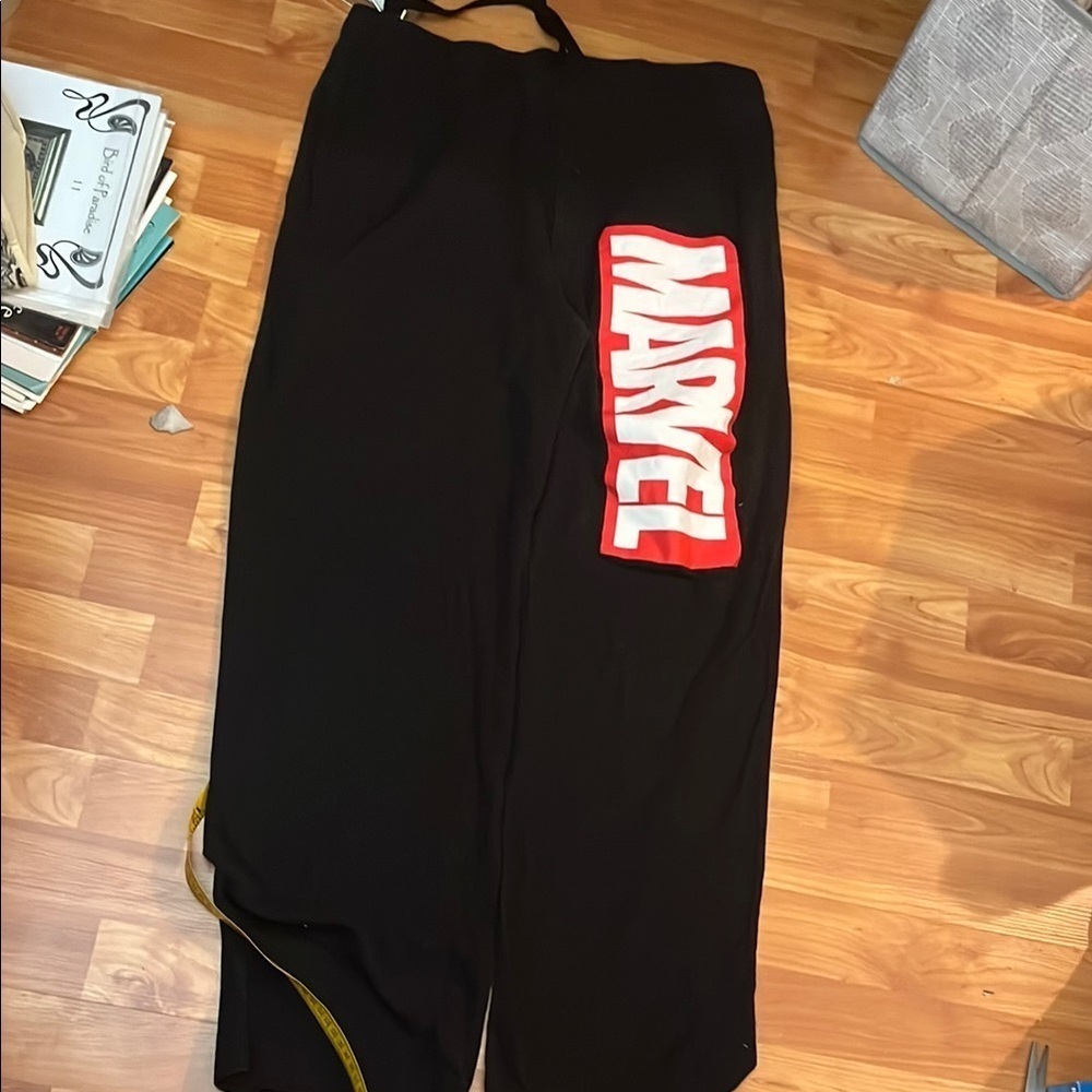 Marvel Black Logo PJ Pants with Red Logo